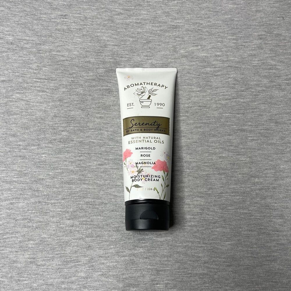 Bath & Body Works Aromatherapy Serenity Marigold Rose Magnolia Body Cream